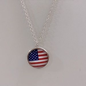 Red White Blue Necklace and Earrings